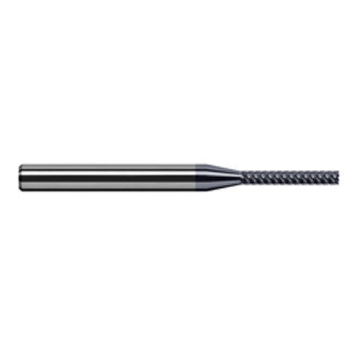 Variable Helix End Mills for Exotic Alloys - Finishers - 1.200mm Cutter Diameter × 9.500mm Length of Cut Carbide Square End Mill Finisher for Exotic Alloys, 6 Flutes, AlTiN Nano Coated - Exact Industrial Supply