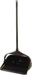 Rubbermaid - 11.3" Wide x 5" High Upright Dustpan - Plastic Body, 24-1/2" Handle, Black - Caliber Tooling