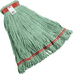 Rubbermaid - 1" Red Head Band, Large Blended Fiber Loop End Mop Head - 4 Ply, Side Loading Connection - Caliber Tooling