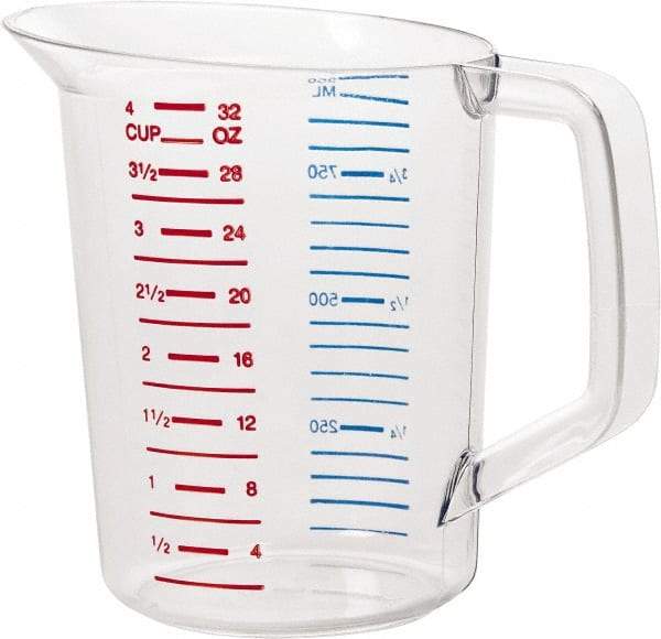 Rubbermaid - 1 Quart Polycarbonate Measuring Cup - 50 ml Graduation - Caliber Tooling