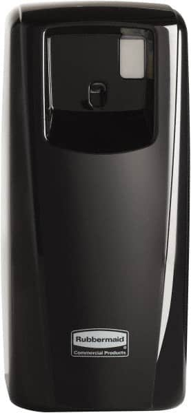 Rubbermaid - 0.019 Cu Ft Coverage, Black Metered Aerosol Dispenser - D Battery Required - Caliber Tooling