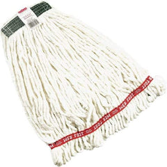 Rubbermaid - 1" Green Head Band, Medium Blended Fiber Loop End Mop Head - Side Loading Connection - Caliber Tooling