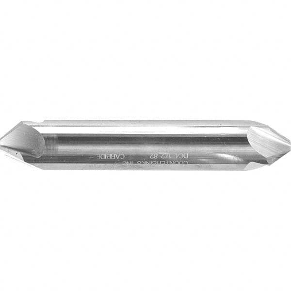 Melin Tool - 3/16" Head Diam, 3/16" Shank Diam, 4 Flute 60° Solid Carbide Countersink - Caliber Tooling