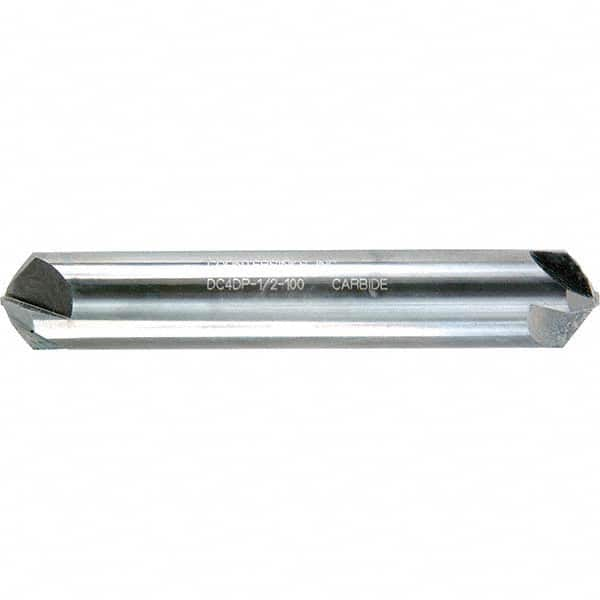 Melin Tool - 1/4" Head Diam, 1/4" Shank Diam, 4 Flute 90° Solid Carbide Countersink - Caliber Tooling