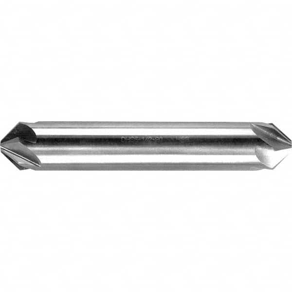 Melin Tool - 1/2" Head Diam, 1/2" Shank Diam, 6 Flute 90° High Speed Steel Countersink - Caliber Tooling