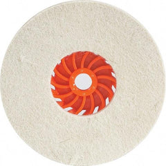 WALTER Surface Technologies - 5" Diam x 1/2" Thick Unmounted Buffing Wheel - Felt Cup Disc, 5/8-11 Arbor Hole, Hard Density - Caliber Tooling