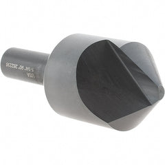 Melin Tool - 1-1/4" Head Diam, 1/2" Shank Diam, 1 Flute 90° High Speed Steel Countersink - Caliber Tooling