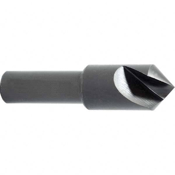 Melin Tool - 1/2" Head Diam, 1/4" Shank Diam, 1 Flute 100° High Speed Steel Countersink - Caliber Tooling