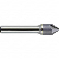 Melin Tool - 1" Head Diam, 1/2" Shank Diam, 4 Flute 60° Solid Carbide Countersink - Caliber Tooling