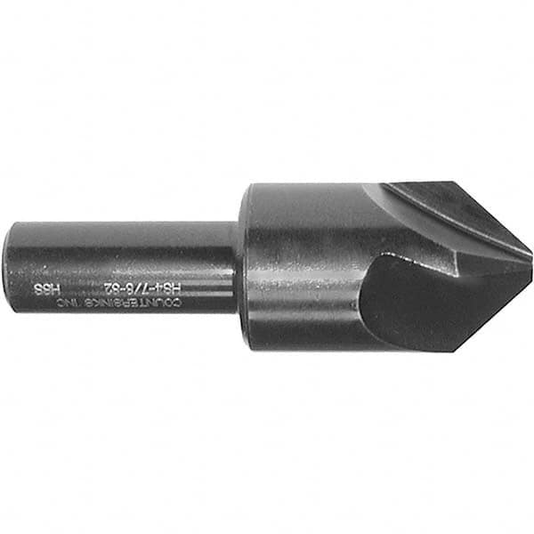 Melin Tool - 1-1/4" Head Diam, 1/2" Shank Diam, 4 Flute 120° High Speed Steel Countersink - Caliber Tooling