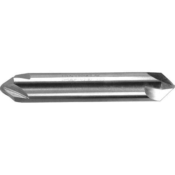 Melin Tool - 1/8" Head Diam, 1/8" Shank Diam, 4 Flute 100° High Speed Steel Countersink - Caliber Tooling