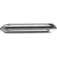 Melin Tool - 1/8" Head Diam, 1/8" Shank Diam, 4 Flute 100° High Speed Steel Countersink - Caliber Tooling