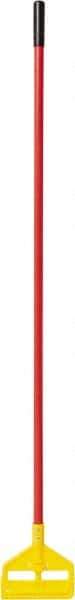 Rubbermaid - 60" Standard Fiberglass Clamp Jaw Mop Handle - 1" Mop Head Band, Plastic Connector, Use with Wet Mops - Caliber Tooling