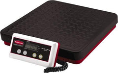 Rubbermaid - 400 Lb Capacity, LCD Receiving Scale - 0.5 Lb Graduation, Low-Profile, Non-Skid Platform & Tare Feature - Caliber Tooling