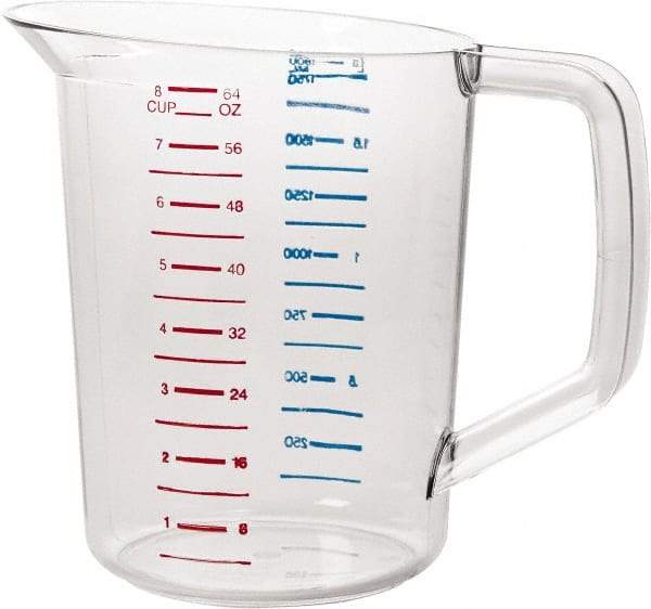 Rubbermaid - 2 Quart Polycarbonate Measuring Cup - 125 ml Graduation - Caliber Tooling