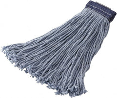 Rubbermaid - 1" Blue Head Band, Small Blended Fiber Cut End Mop Head - 4 Ply, Side Loading Connection - Caliber Tooling