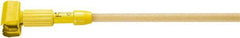 Rubbermaid - 54" Standard Hardwood Clamp Jaw Mop Handle - 5" Mop Head Band, Plastic Connector, Use with Wet Mops - Caliber Tooling