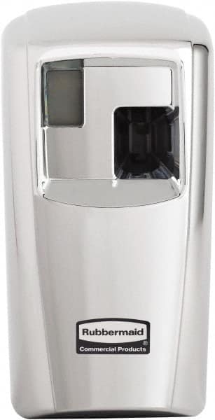 Rubbermaid - 0.012 Cu Ft Coverage, Chrome Metered Aerosol Dispenser - C Battery Required - Caliber Tooling