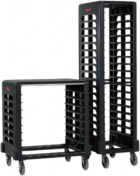 Rubbermaid - 18 Shelf, Black Pan Storage Rack - 473.2mm Wide x 1,724.15mm High x 23-3/4" Deep - Caliber Tooling