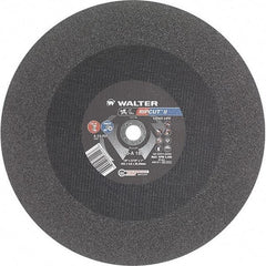 WALTER Surface Technologies - 18" 24 Grit Aluminum Oxide Cutoff Wheel - 3/16" Thick, 1" Arbor, 3,400 Max RPM, Use with Stationary Tools - Caliber Tooling