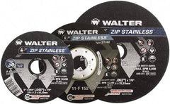 WALTER Surface Technologies - 9" 46 Grit Aluminum Oxide/Silicon Carbide Blend Cutoff Wheel - 5/64" Thick, 7/8" Arbor, 6,600 Max RPM, Use with Angle Grinders - Caliber Tooling