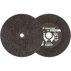 WALTER Surface Technologies - 12" 24 Grit Aluminum Oxide Cutoff Wheel - 1/8" Thick, 1" Arbor, 6,300 Max RPM, Use with Electric & Gas Powered Saws - Caliber Tooling