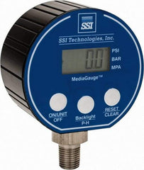 SSI Technologies - 3" Dial, 1/4 Thread, 0-15 Scale Range, Pressure Gauge - Lower Connection Mount, Accurate to 0.0025% of Scale - Caliber Tooling