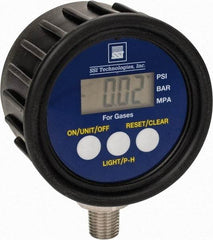 SSI Technologies - 2-1/2" Dial, 1/4 Thread, 0-30 Scale Range, Pressure Gauge - Lower Connection Mount, Accurate to 1% of Scale - Caliber Tooling