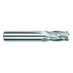 1 Dia. x 4 Overall Length 4-Flute .125 C/R Solid Carbide SE End Mill-Round Shank-Center Cut-TiAlN - Caliber Tooling