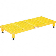 Vestil - 5" High x 19" Wide x 48" Deep, Yellow Step Stand - Steel, 500 Lb Capacity - Caliber Tooling