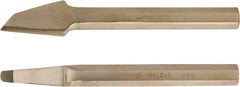 Ampco - 8" OAL x 3/8" Blade Width Nonsparking Groove Chisel - 3/8" Tip - Caliber Tooling