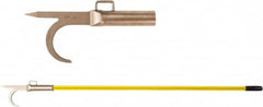 Ampco - 3 Lb Head Pike Pole with Hook - 96" OAL, 81" Long Handle, Fiberglass Straight Handle, 15" Long Head - Caliber Tooling