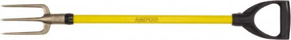 Ampco - Guncotton Fork with 29" Straight Fiberglass Handle - 6" Blade Width, 3 Tines, 9-1/2" Tine Length - Caliber Tooling