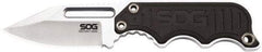 SOG Specialty Knives - 1-29/32" Long Blade, 5Cr15MoV Stainless Steel, Fine Edge, Fixed Blade Knife - 4.8" OAL, Includes Hard Molded Nylon Sheath - Caliber Tooling