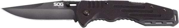 SOG Specialty Knives - 3-5/8" Blade, 8-1/4" OAL, Straight Clip Point Folding Knife - 4-5/8" Closed Length, G-10, 1 Blade, 1 Edge - Caliber Tooling