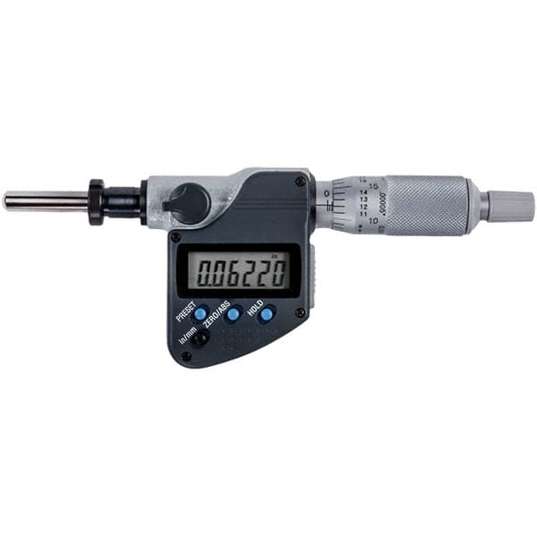 Mitutoyo - Electronic Micrometer Heads Minimum Measurement (Inch): 0 Minimum Measurement (mm): 0.00 - Caliber Tooling