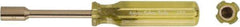 Ampco - 15mm Solid Shaft Nonsparking Nutdriver - Plastic Handle, 9-1/16" OAL - Caliber Tooling