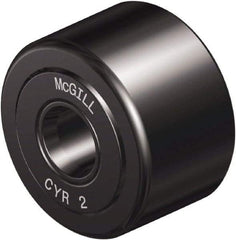 McGill - 1/2" Bore, 1-3/4" Roller Diam x 1" Roller Width, Steel Yoke Cam Follower - 6,385 Lb Dynamic Load Capacity, 1-1/16" Overall Width - Caliber Tooling