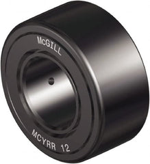 McGill - 40mm Bore, 80mm Roller Diam x 35mm Width, Steel Crowned Sealed Yoke Roller - 9,326 Lb Dynamic Load Capacity, 32mm Overall Width - Caliber Tooling