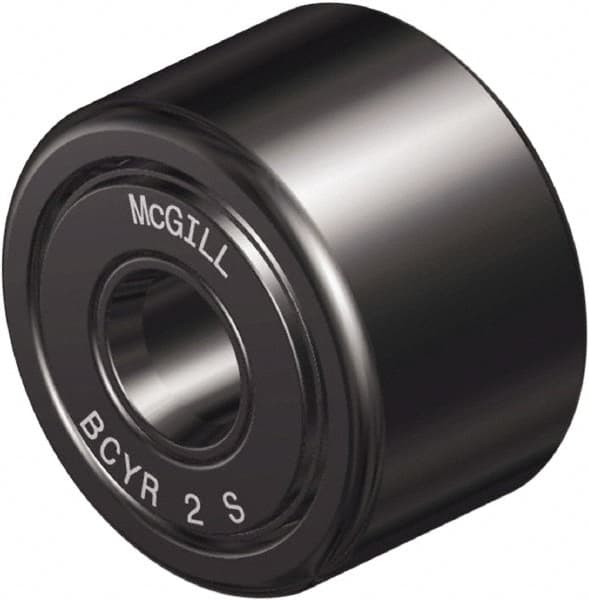 McGill - 1/2" Bore, 1-3/4" Roller Diam x 1" Roller Width, Steel Sealed Self-Lubricating Yoke Cam Follower with Nonmetallic Bushing - 1.06" Overall Width - Caliber Tooling