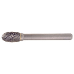 SE-3 Double Cut Solid Carbide Bur-Egg Shape - Exact Industrial Supply