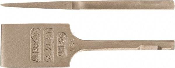 Ampco - 5/8" Head Width, 5" OAL, 3/4" Shank Diam, Scaling Chisel - Square Drive, Square Shank - Caliber Tooling