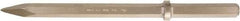 Ampco - 21" OAL, 3/4" Shank Diam, Point Chisel - Round Drive, Hex Shank - Caliber Tooling