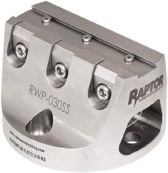 Raptor Workholding - 3/4" Jaw Width, 3" High Dovetail Vise - For Use with 4 & 5 Axis Workholding Systems - Caliber Tooling