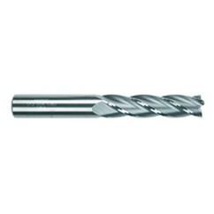 3/8 Dia. x 2-1/2 Overall Length 4-Flute Square End Solid Carbide SE End Mill-Round Shank-Center Cut-TiN - Caliber Tooling