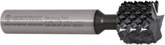 Controx - 14.22mm Diam, 0.45" LOC, Square End, Solid Carbide Diamond Pattern Router Bit - Right Hand Cut, 2-61/64" OAL - Caliber Tooling