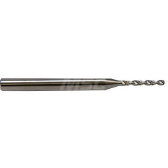 Micro Drill Bit: 0.0625″ Dia, 130 °, Solid Carbide TiN Finish, 1.5″ OAL, RH Cut, Spiral Flute, Straight-Cylindrical Shank, Series 302