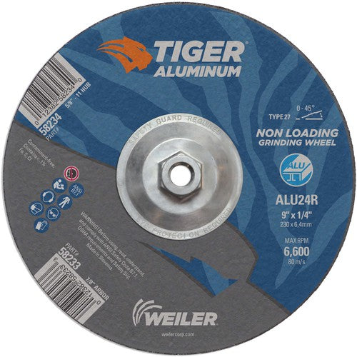 9X1/4 TIGER ALUM T27 GRIND WHL - Caliber Tooling