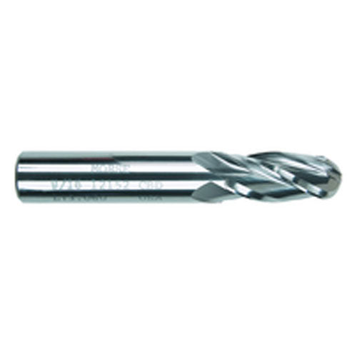 ‎3/64″ Dia. × 1/8″ Shank × 1/8″ DOC × 1-1/2″ OAL, Carbide 4 Flute, 30° Helix, Ballnose End Mill Series/List #5942 - Caliber Tooling