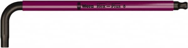 Wera - 2mm Hex, Cushion Grip, Hex Key - 101mm OAL, Metric System of Measurement - Caliber Tooling